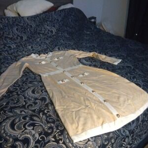 Merokeety Women's beige Sweater Dress Size M Long Sleeve
